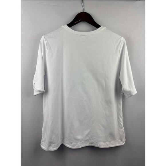 Women’s Isaac Mizrahi Live! XL White T-Shirt - Picture 3 of 6